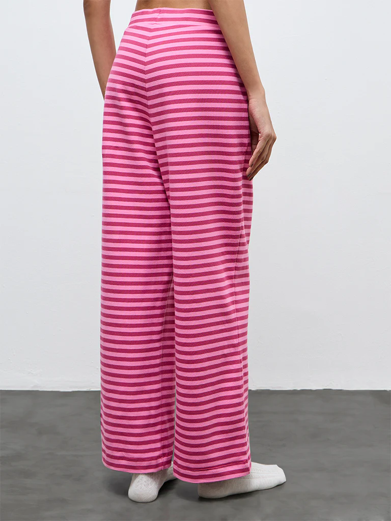 Superstar Pink Striped High-Rise Pants - Image 4