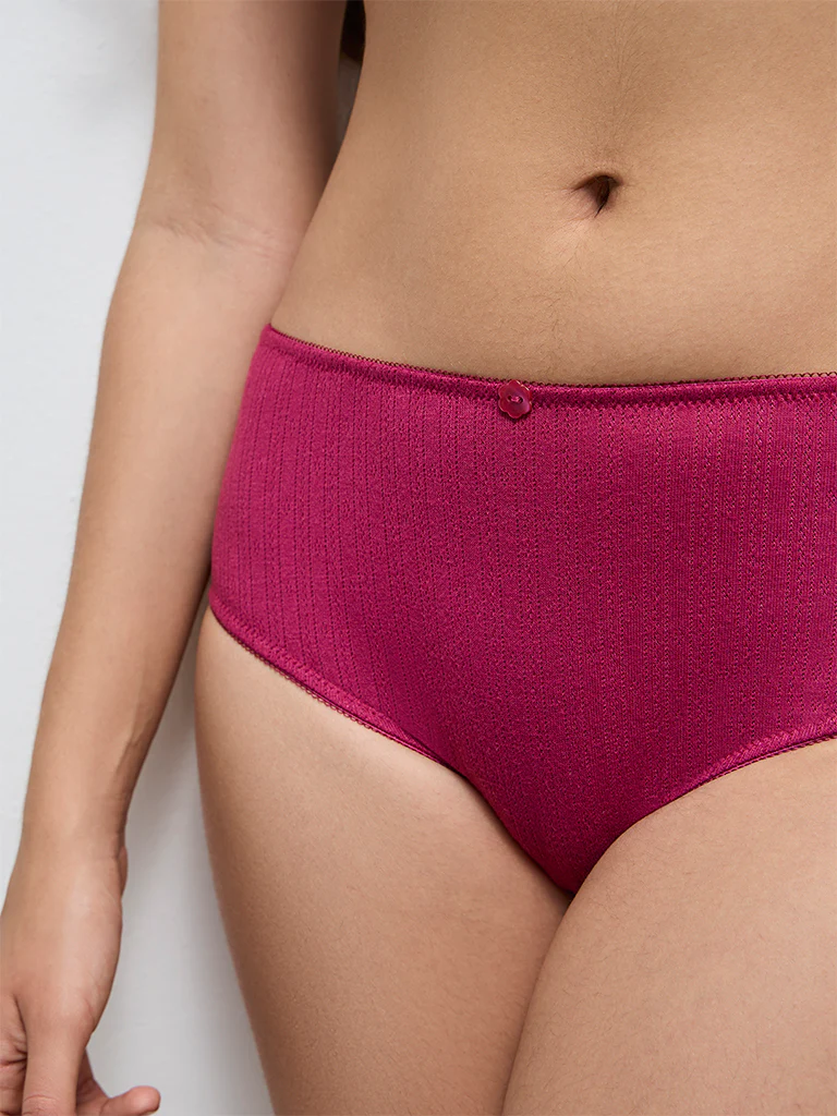 Superstar Plum Textured Hipster Briefs - Image 3