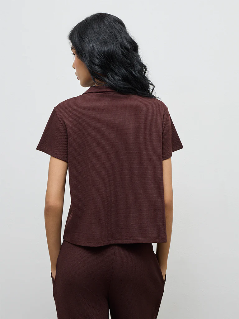 Superstar Purple Textured Cotton Shirt - Image 4
