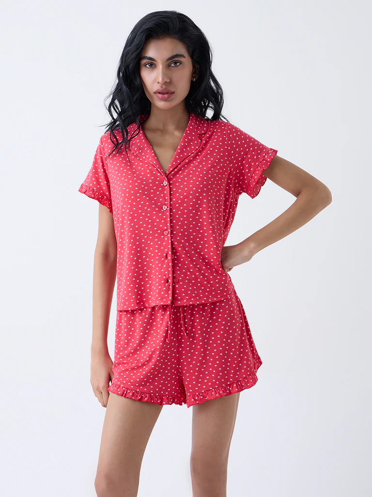 Superstar Red Heart Printed Shirt