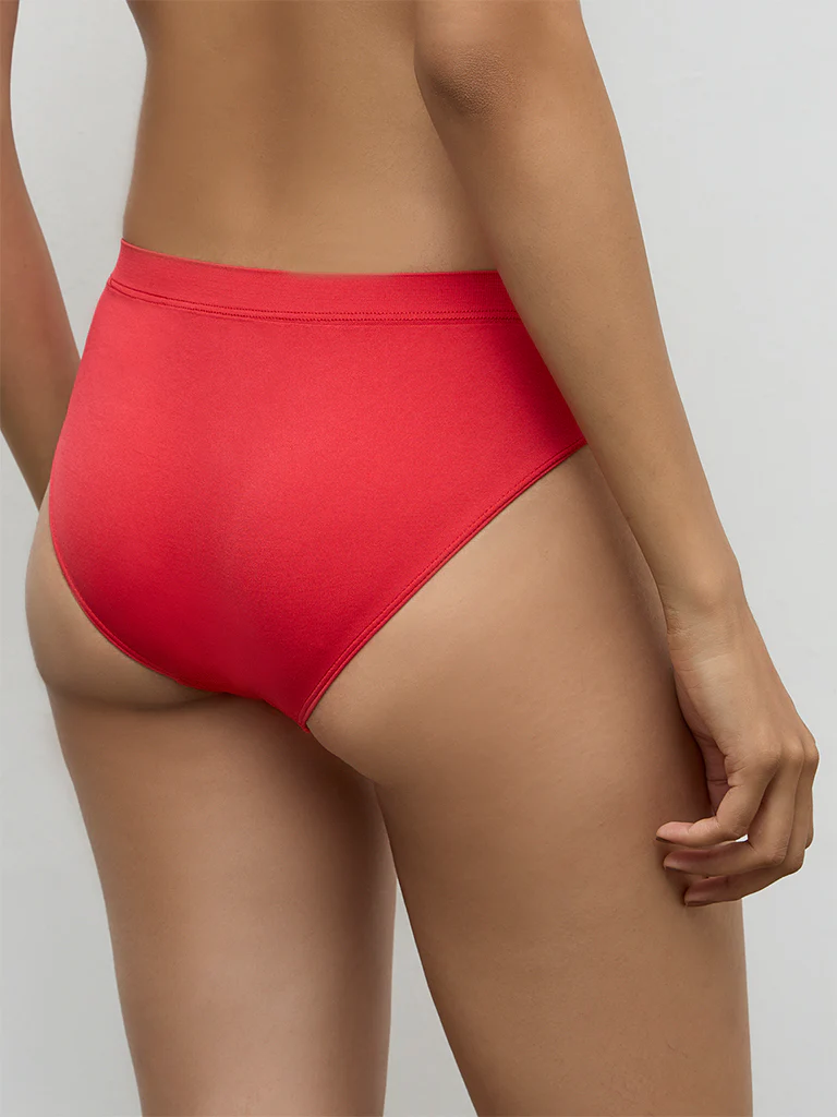 Superstar Red Seam-Free Bikini Briefs Pack of 2 - Image 4