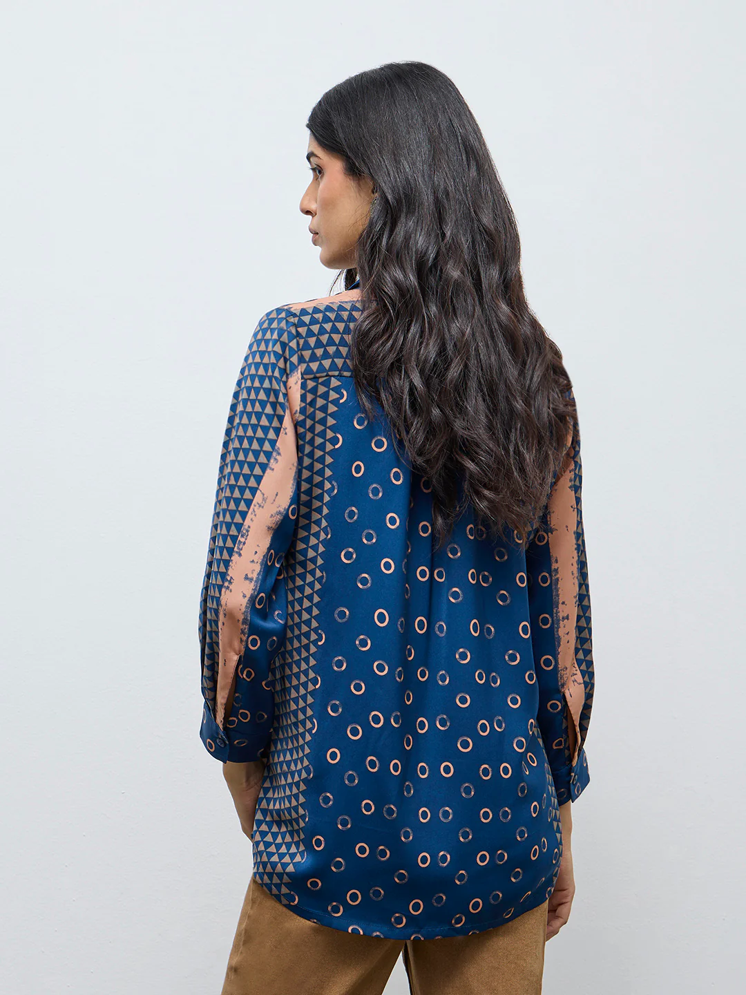 Utsa Black Floral Printed Cotton Tunic - Image 4