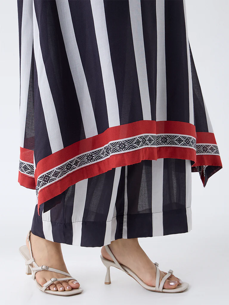 Utsa Black Striped Pants - Image 3