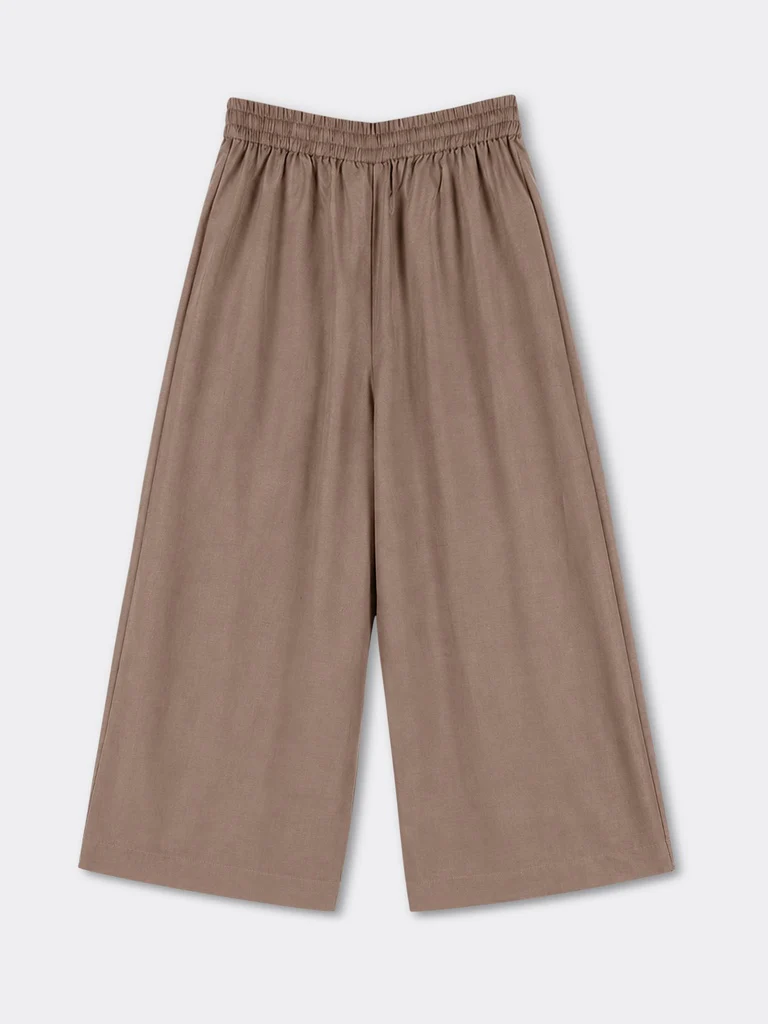Utsa Brown Floral Embroidered Cotton Pants - Image 6