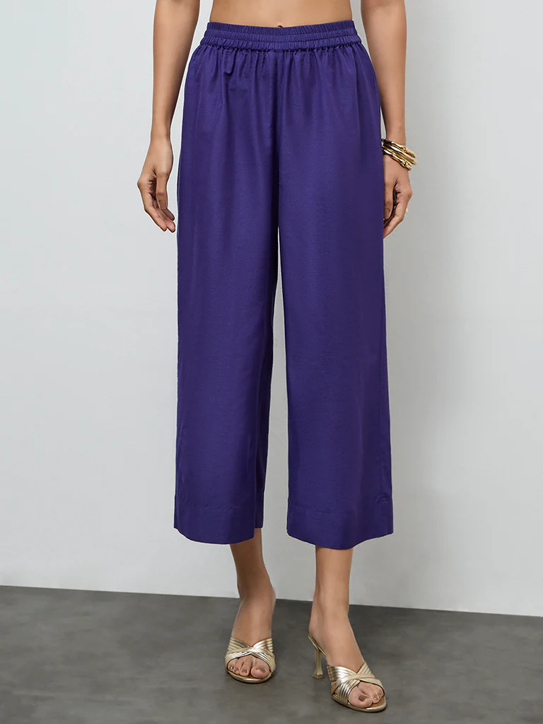 Utsa Indigo Solid Pants