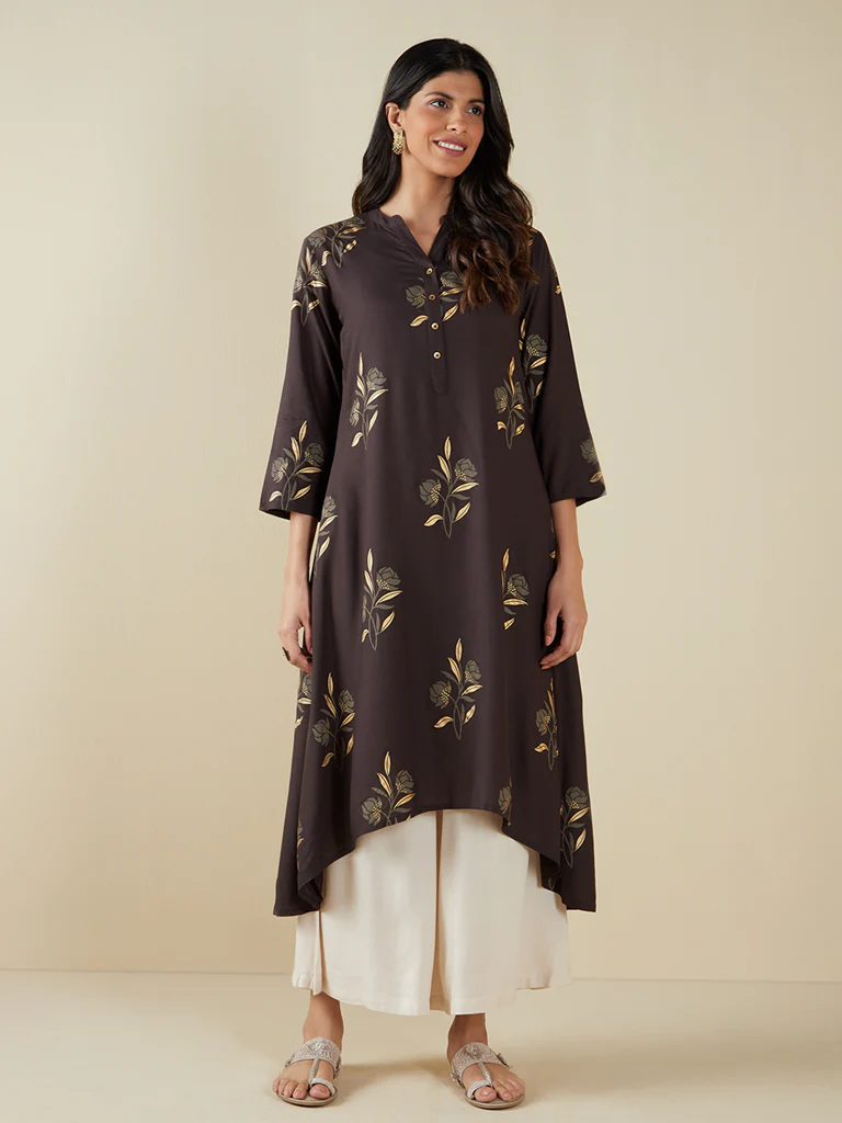 Utsa Ivory Solid Palazzos - Image 3
