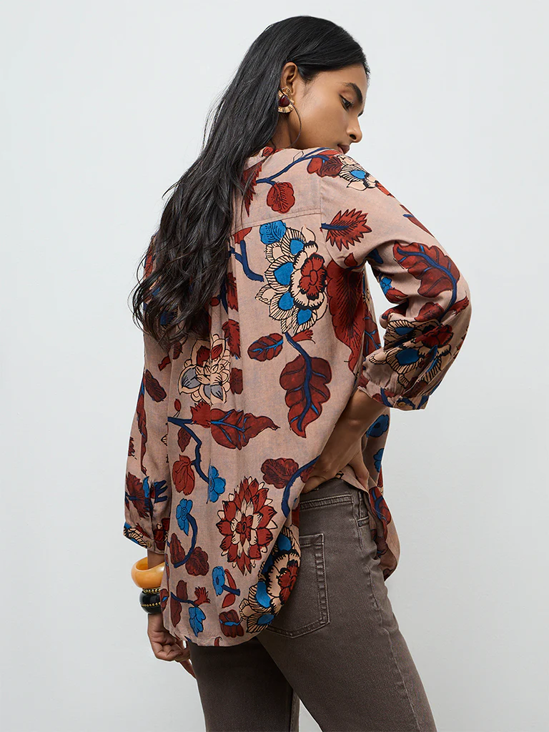 Utsa Multicolour Floral Patterned Tunic - Image 4