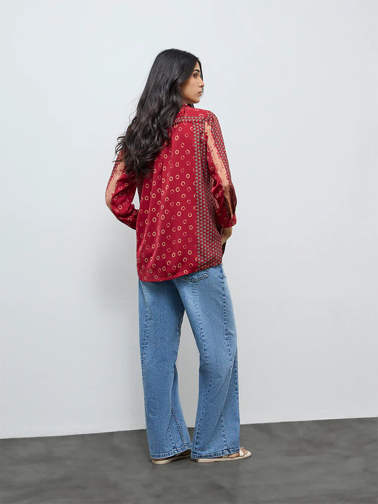 Utsa Multicolour Printed Cotton Tunic - Image 4