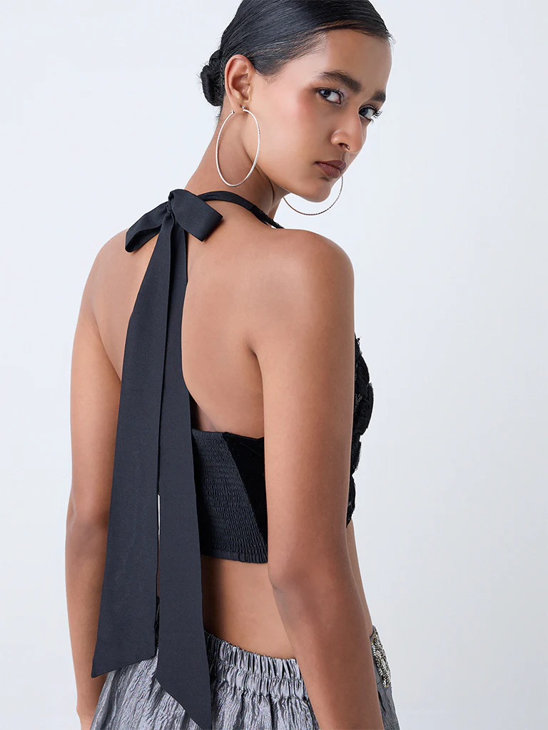 Vark Black Embellished Top - Image 3