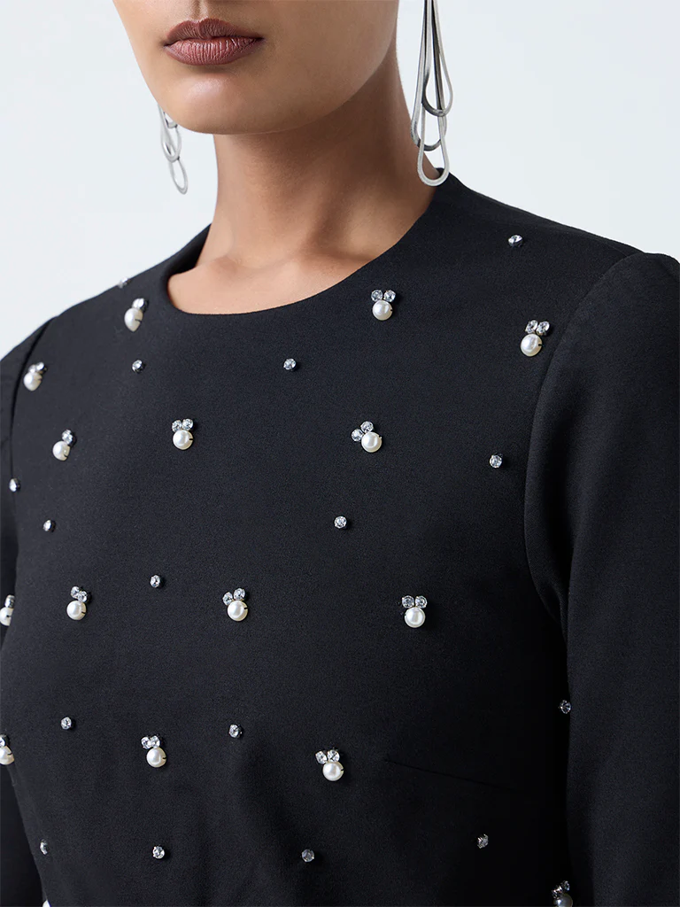 Vark Black Pearlescent Top - Image 3