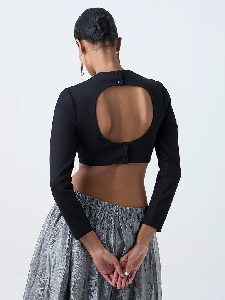 Vark Black Pearlescent Top - Image 4