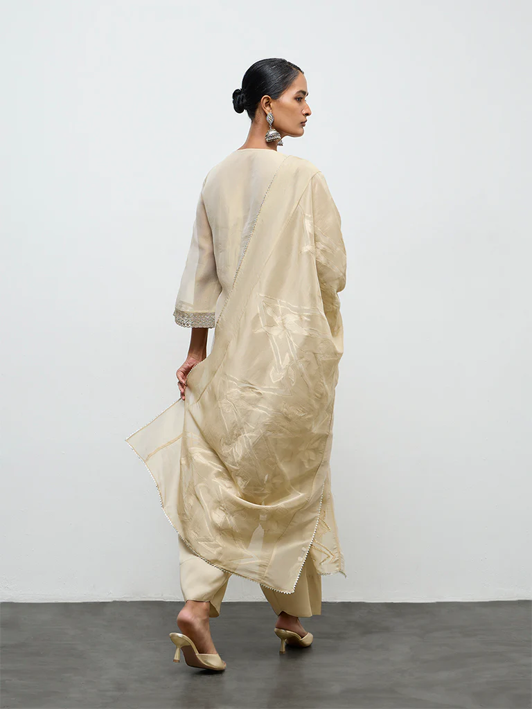 Vark Gold Embroidered Ethnic Set - Image 4