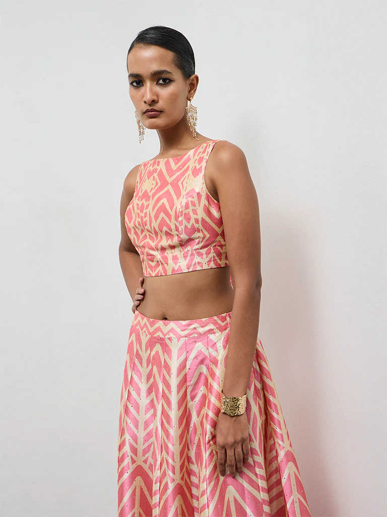 Vark Pink Printed Top - Image 2