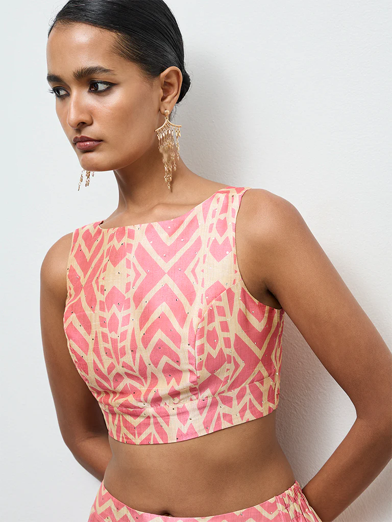 Vark Pink Printed Top - Image 3