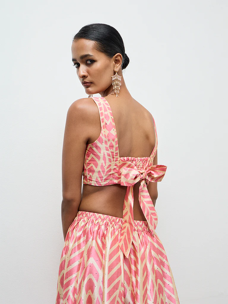 Vark Pink Printed Top - Image 4
