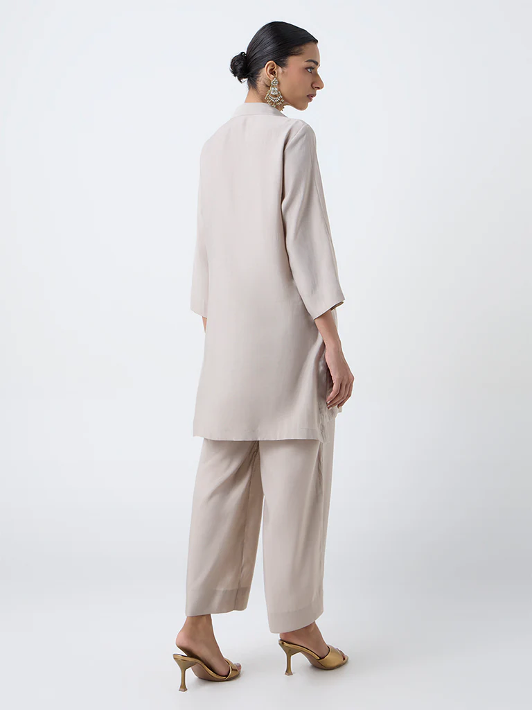 Vark Silver Embellished Co-ord Set - Image 4