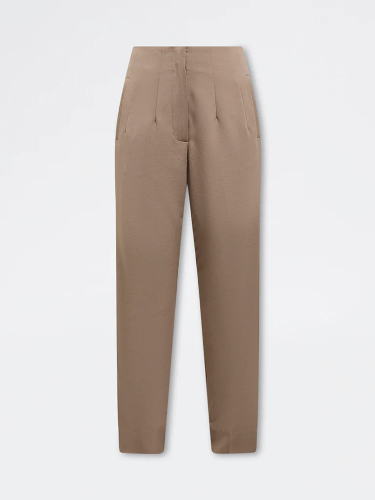 Wardrobe Beige High-Rise Trousers - Image 6