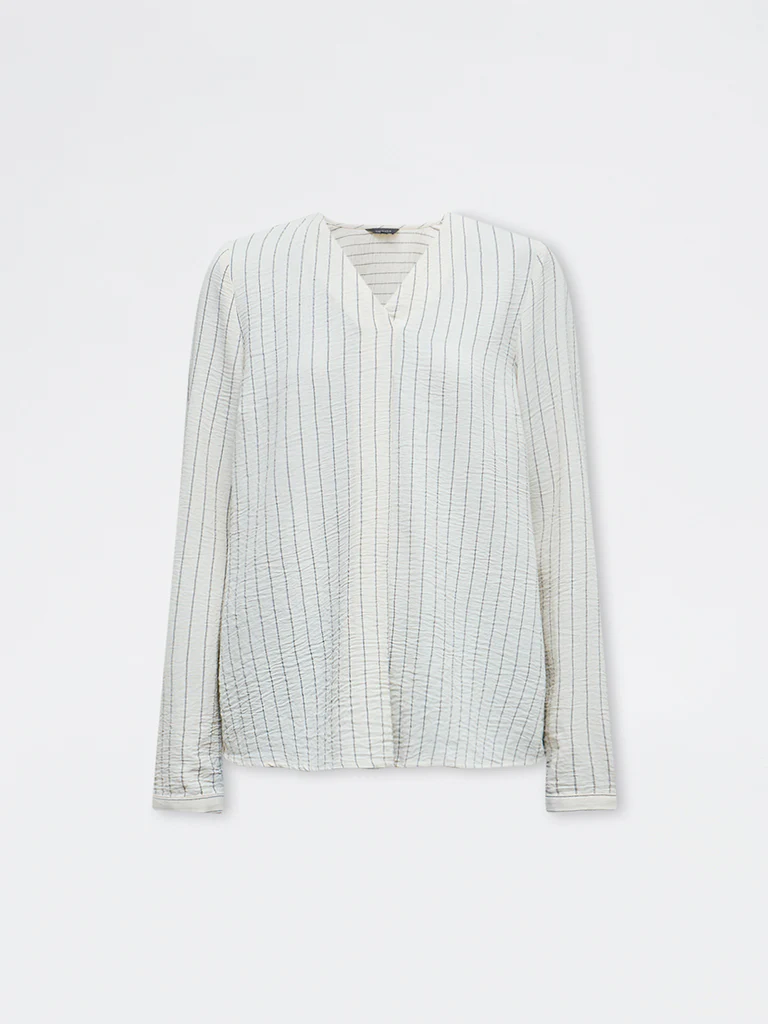 Wardrobe Beige Striped Blouse - Image 5