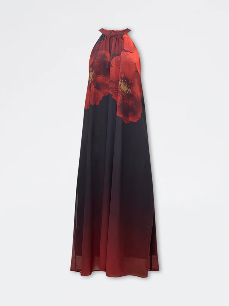 Wardrobe Black Floral Pattern A-Line Dress - Image 5