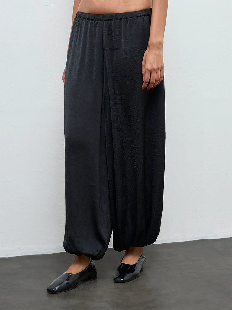 Wardrobe Black High-Rise Balloon Trousers - Image 2