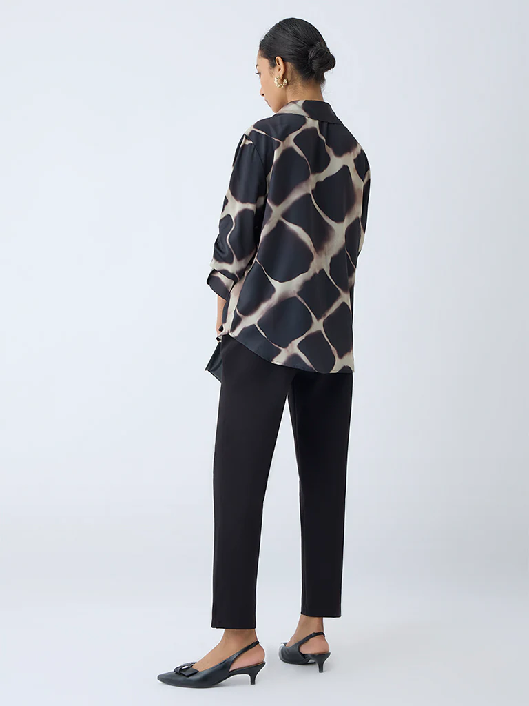 Wardrobe Black High-Rise Cigarette Trousers - Image 4