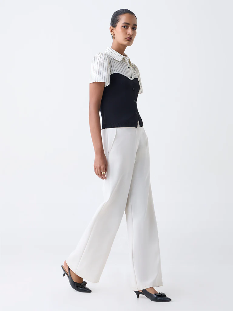 Wardrobe Black Layered-Effect Blouse - Image 2