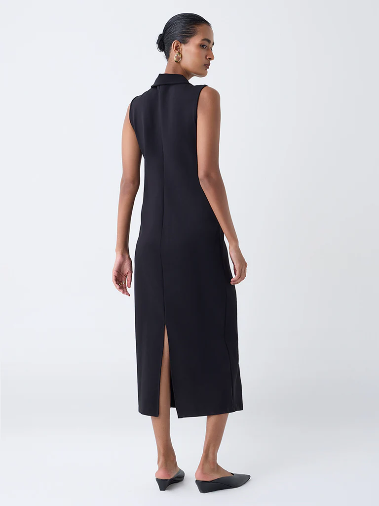 Wardrobe Black Quarter-Zip Shirt Dress - Image 4