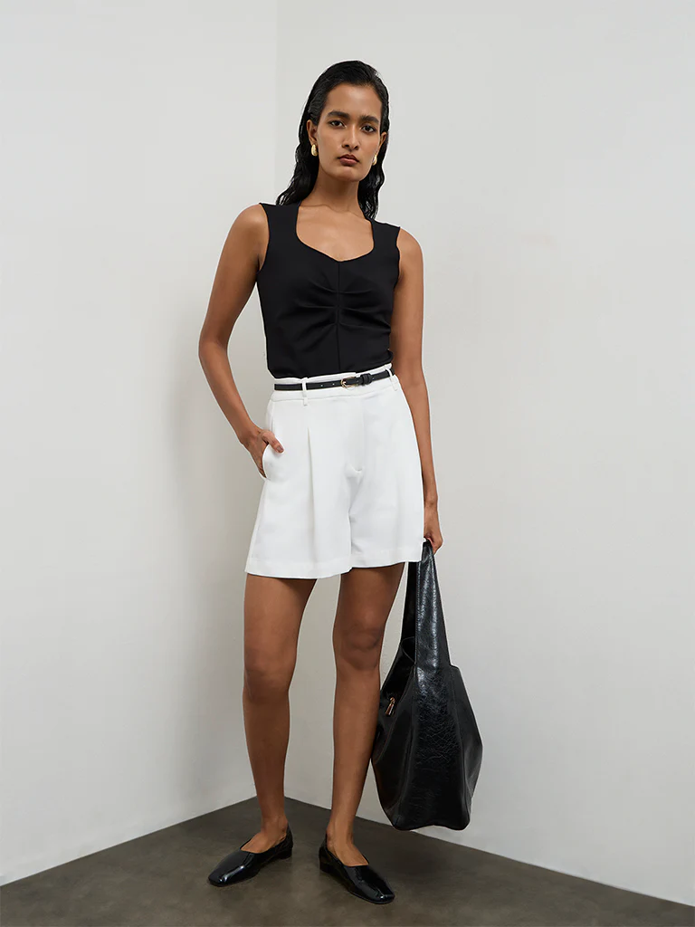 Wardrobe Black Ruched Top