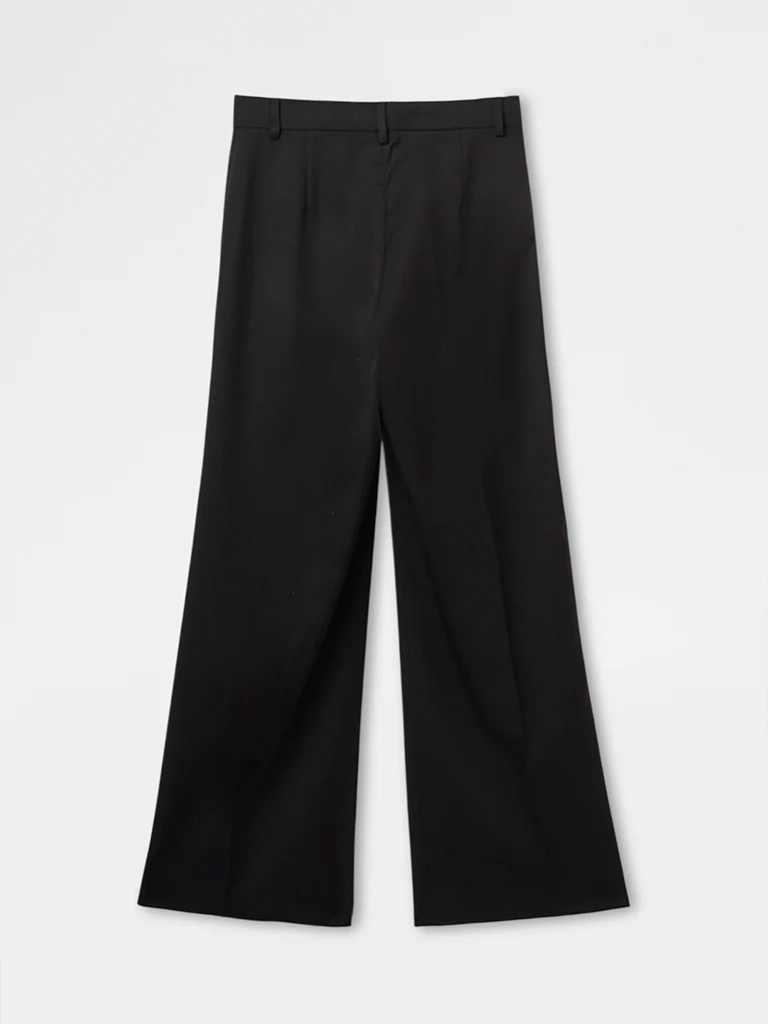 Wardrobe Black Solid High-Rise Trousers - Image 6