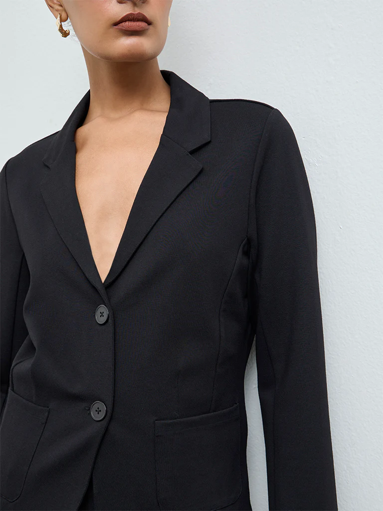 Wardrobe Black Solid Jacket - Image 3
