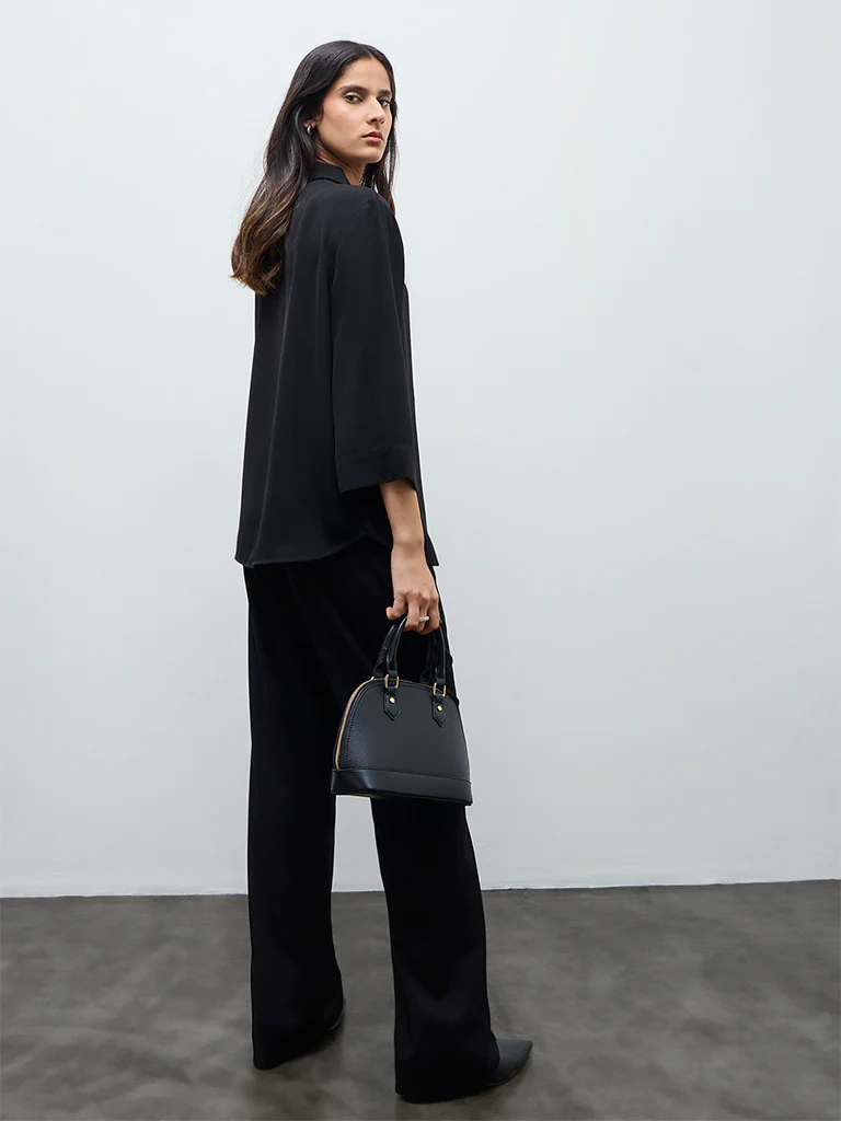 Wardrobe Black Solid Shirt - Image 4