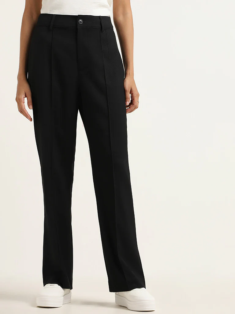 Wardrobe Black Solid Trousers - Image 3