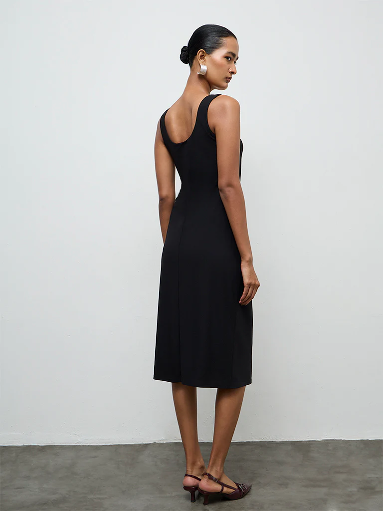Wardrobe Black Straight Dress - Image 4