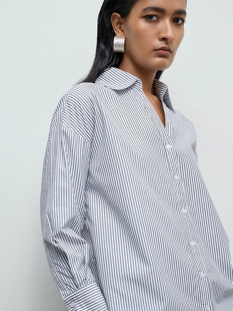 Wardrobe Black Striped Shirt - Image 3