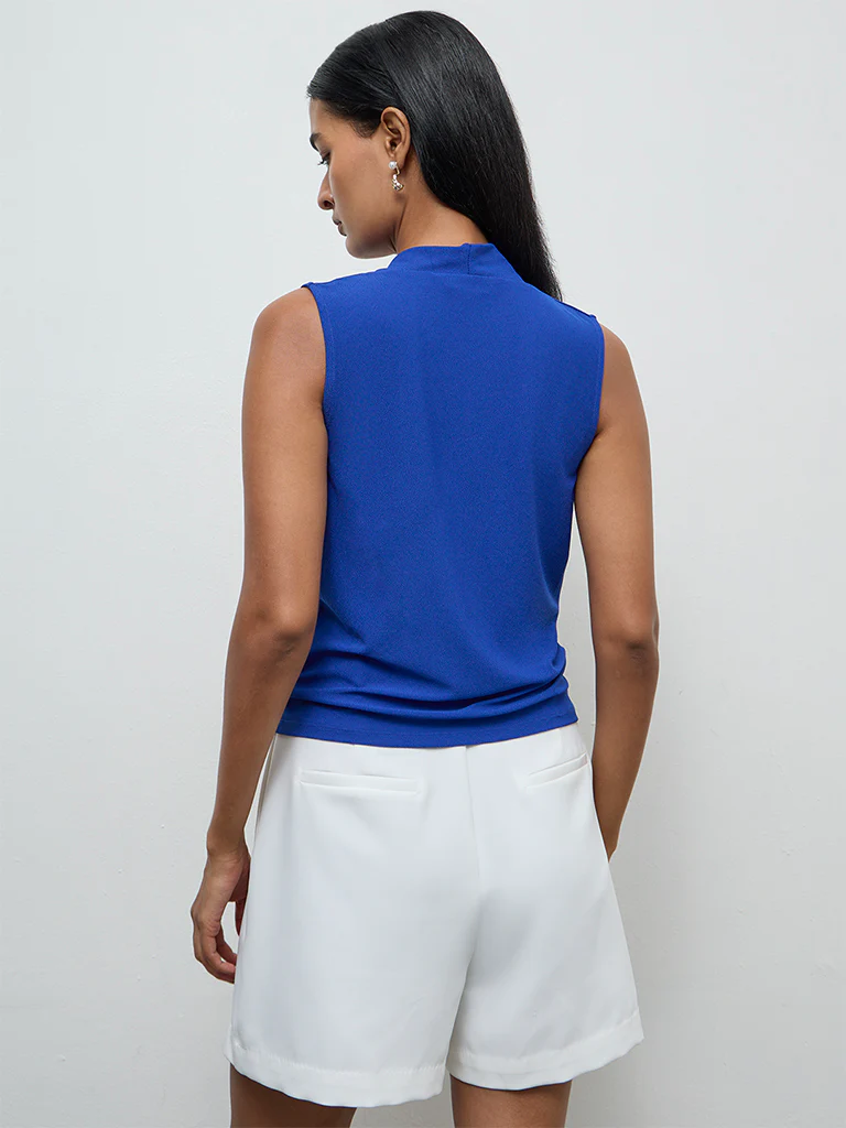Wardrobe Blue Cowl Neck Top - Image 4