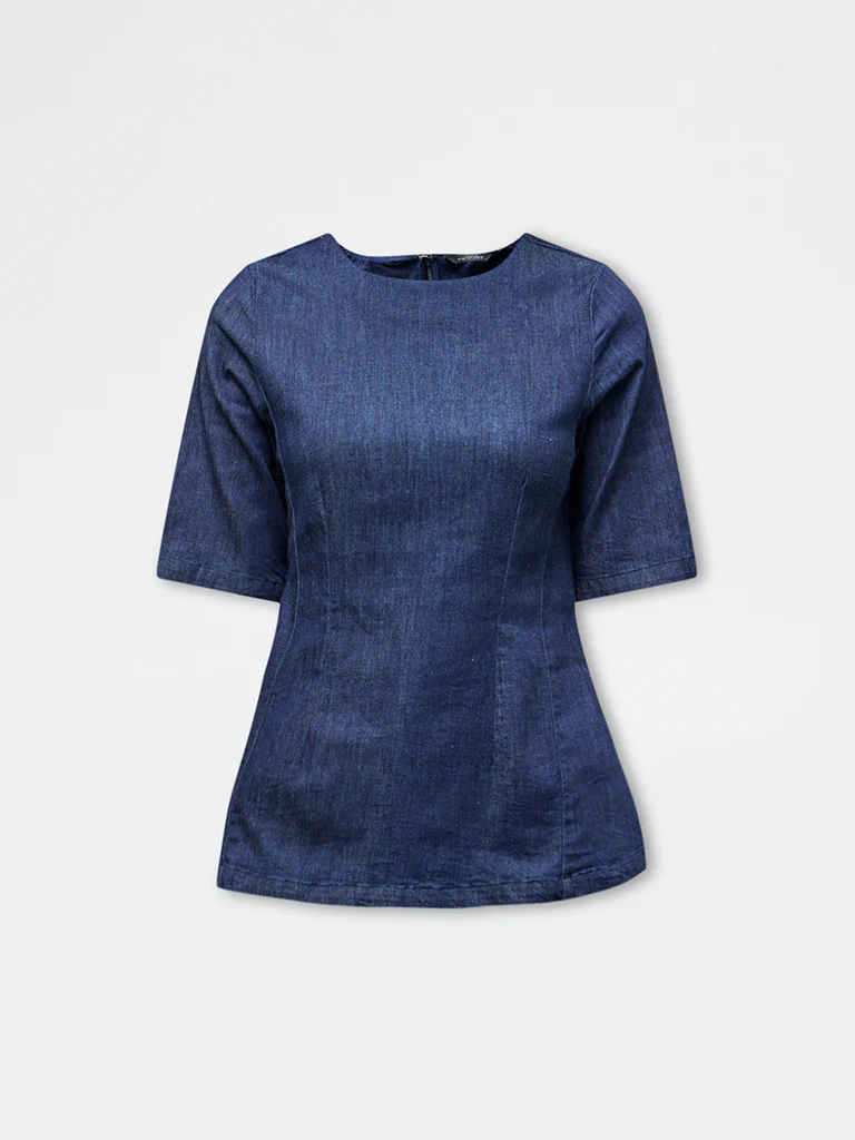 Wardrobe Blue Denim Top - Image 5