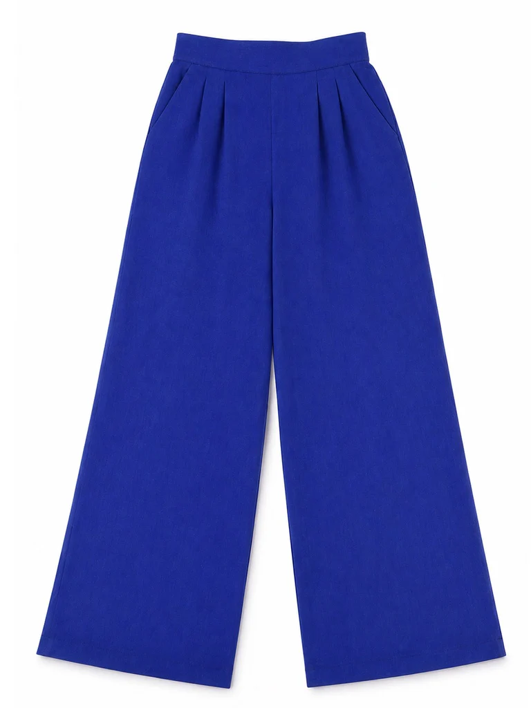 Wardrobe Blue Linen Blend Tailored Trousers - Image 5