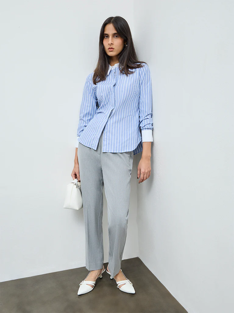 Wardrobe Blue Stripe Shirt - Image 2