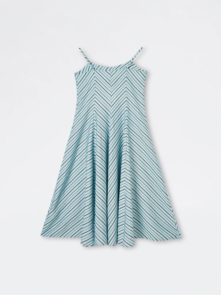 Wardrobe Blue Striped Pattern A-Line Dress - Image 5