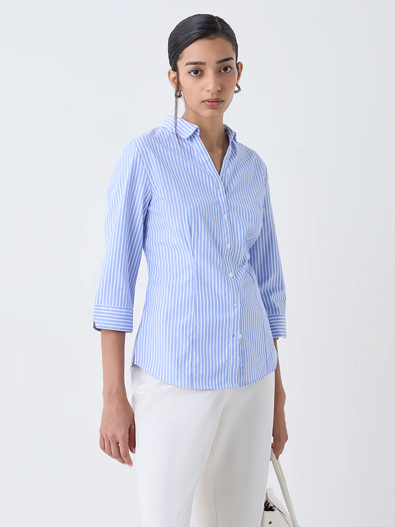 Wardrobe Blue Striped Shirt