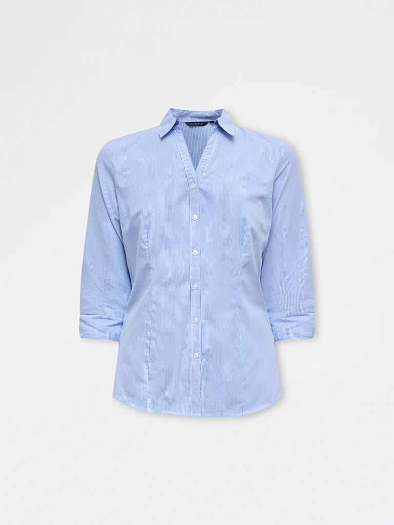 Wardrobe Blue Striped Shirt - Image 5