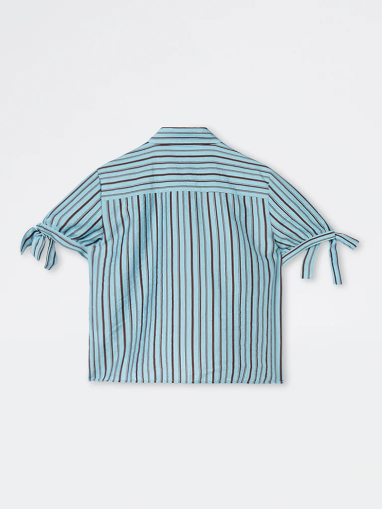 Wardrobe Blue Striped Shirt - Image 4