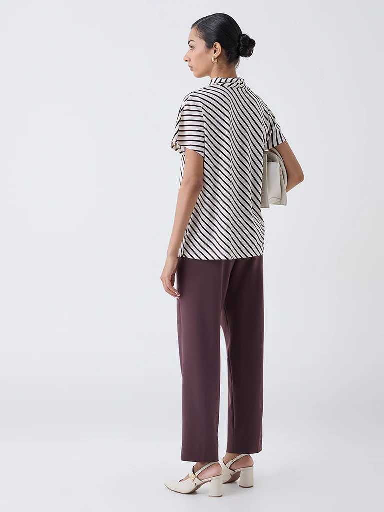 Wardrobe Brown High-Rise Trousers - Image 4