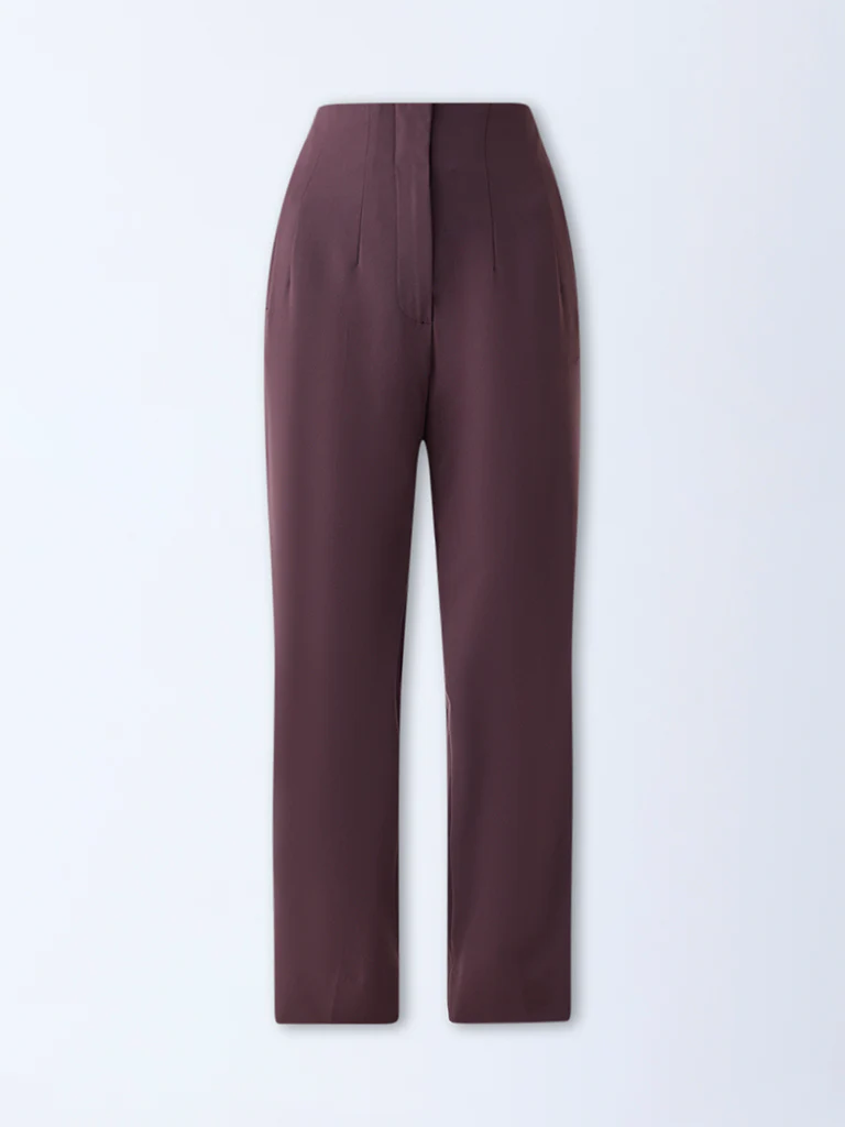 Wardrobe Brown High-Rise Trousers - Image 5