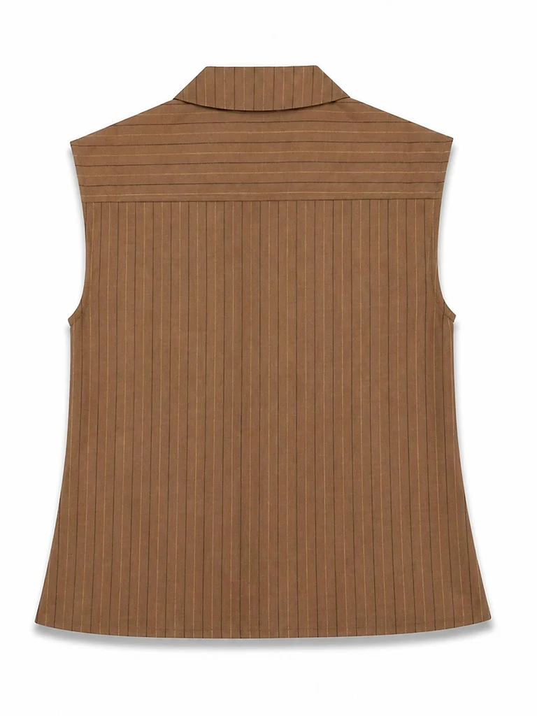 Wardrobe Brown Pinstriped Regular-Fit Jacket - Image 6