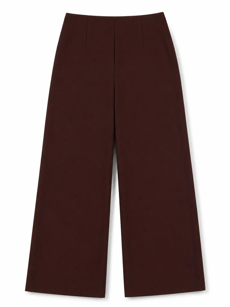 Wardrobe Brown Solid Regular-Fit Trousers - Image 3