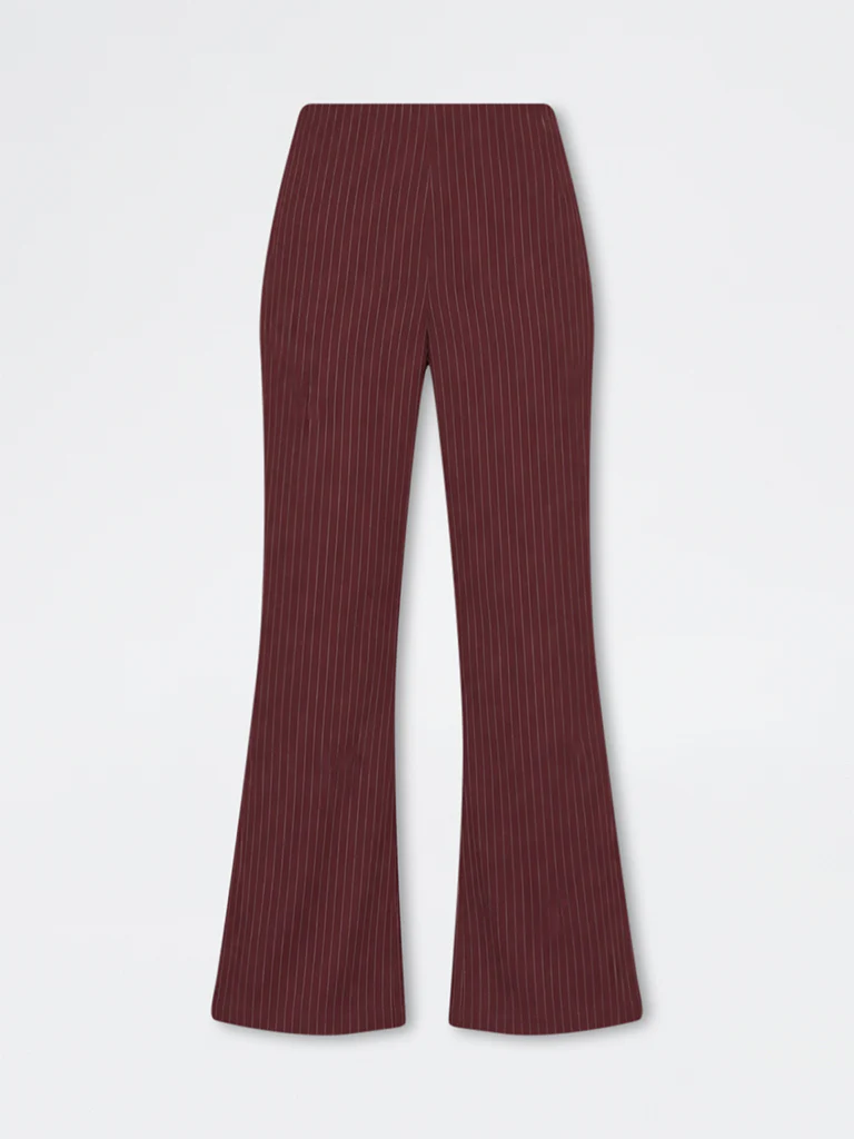 Wardrobe Brown Striped High-Rise Trousers - Image 5