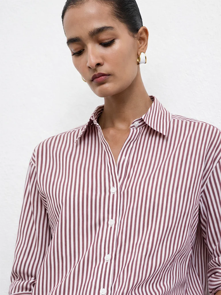 Wardrobe Brown Striped Shirt - Image 2