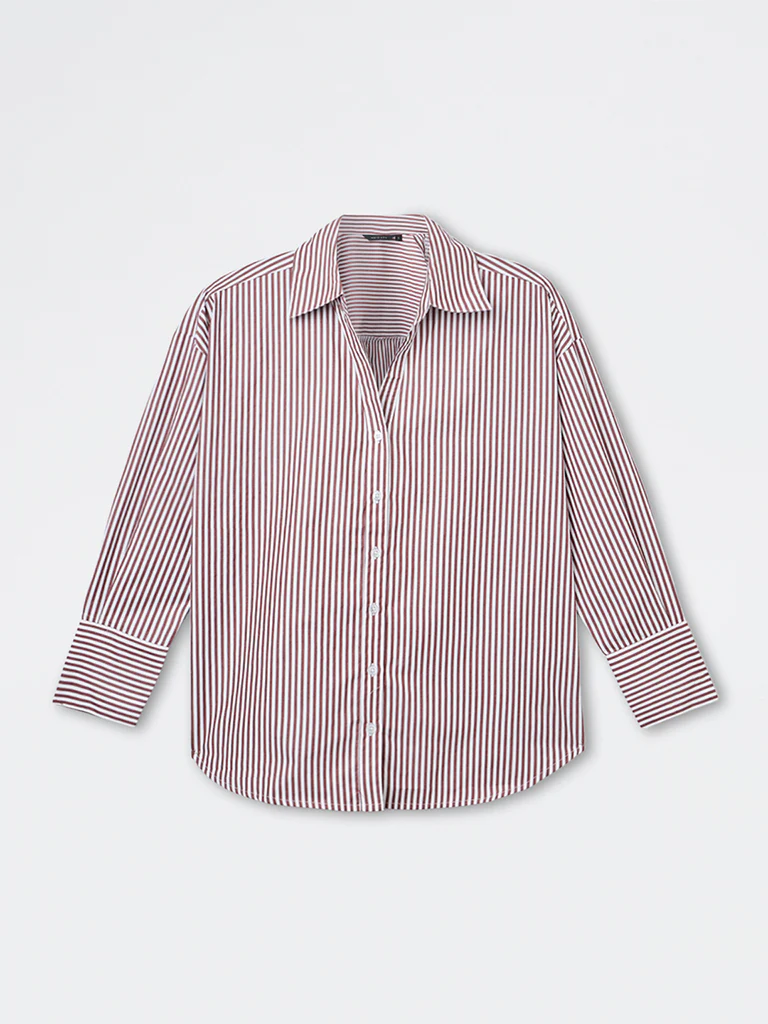 Wardrobe Brown Striped Shirt - Image 3