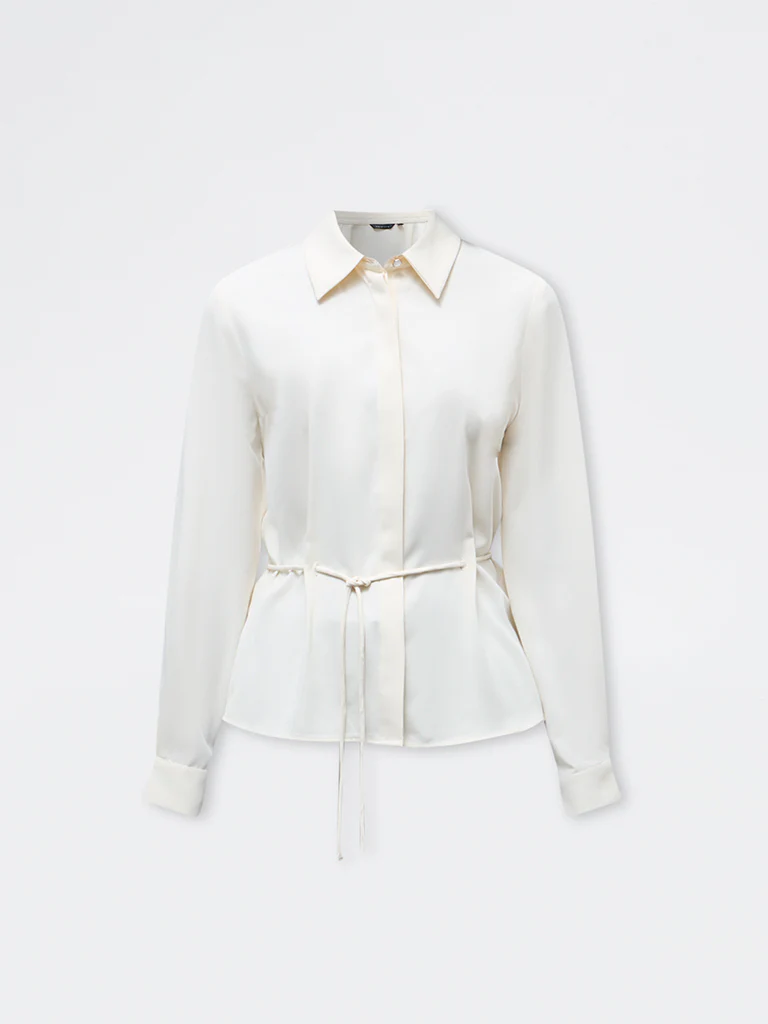 Wardrobe Cream Tie-Up Detail Blouse - Image 5